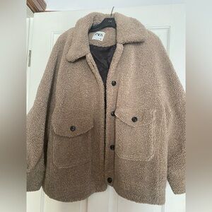 Zara Beige Sherpa Jacket